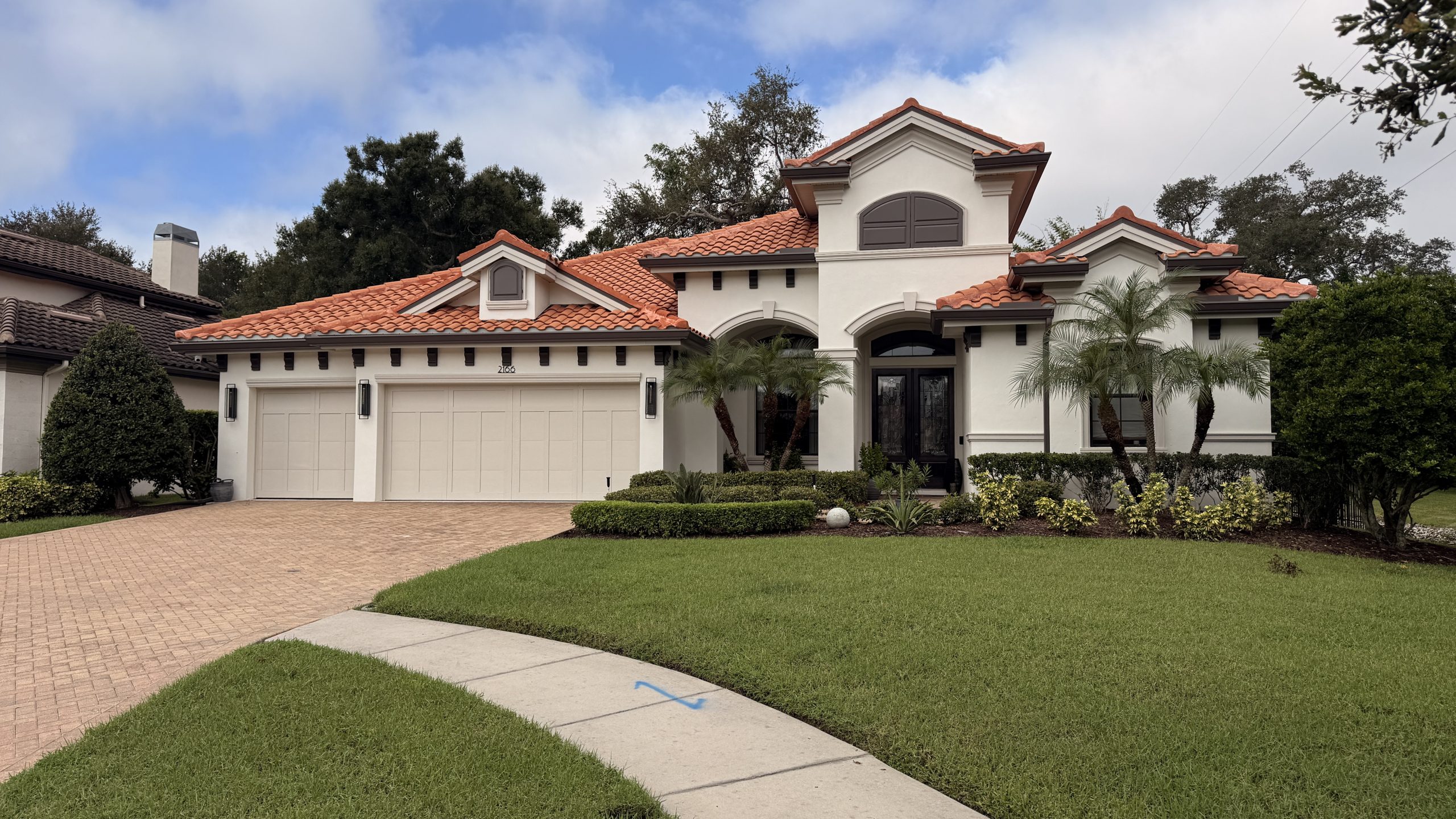 Exterior shutters enclosing a trapped opening on a Tampa home