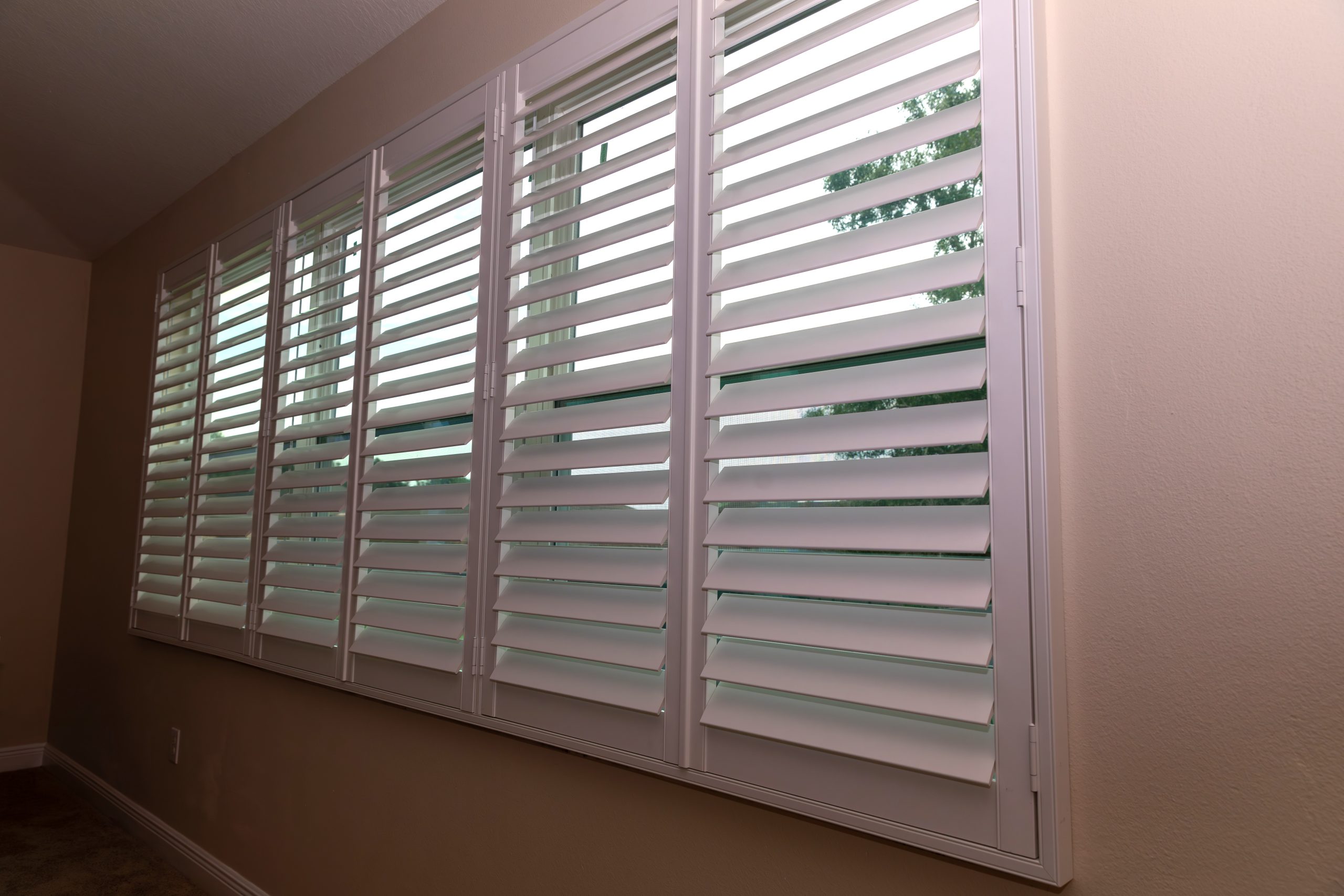 Interior plantation shutters installed in a Tampa home