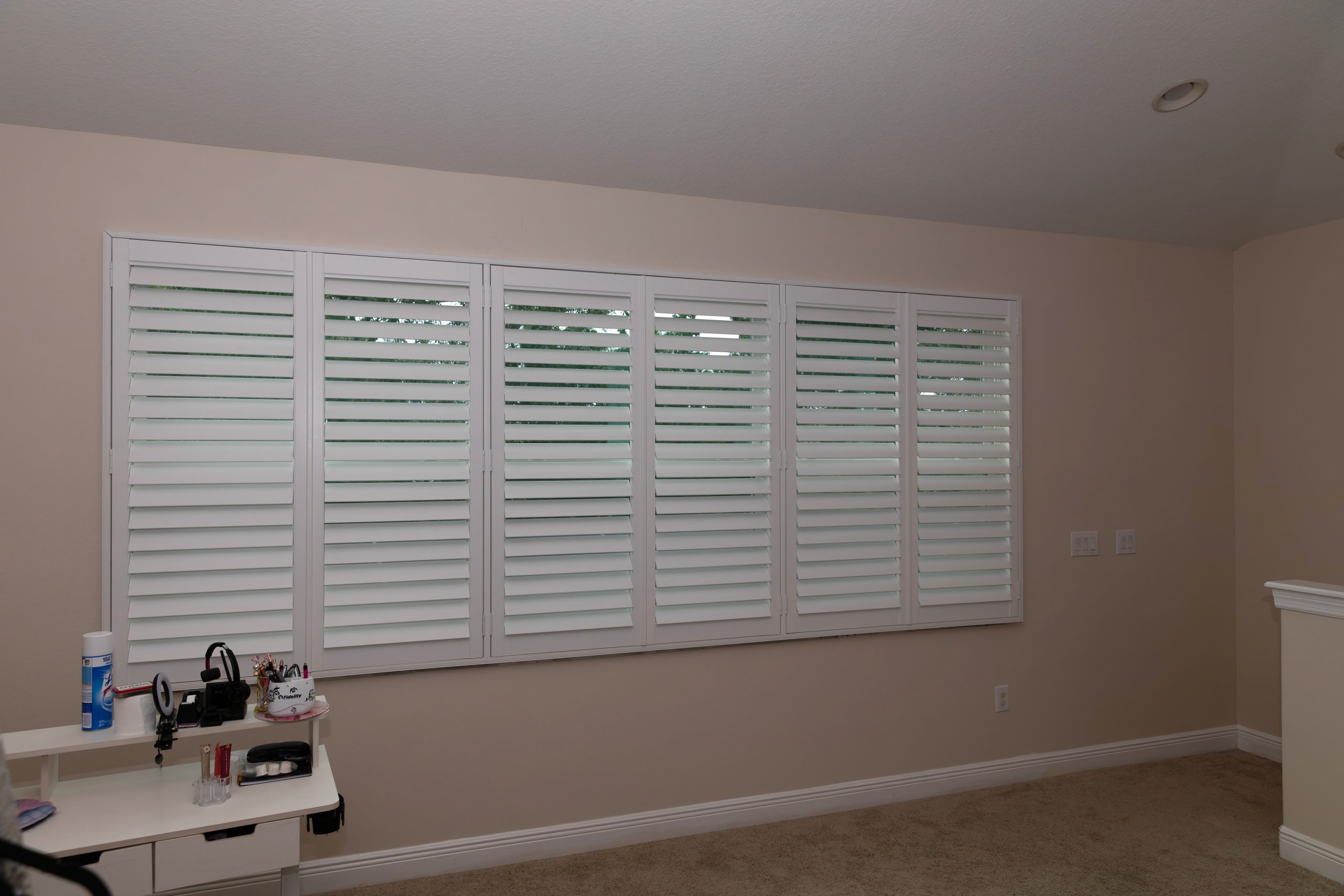 Interior plantation shutters installed in a Tampa home
