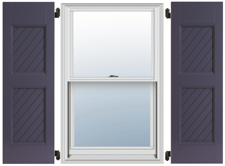 PVC Composite Shutters - Diagonal Groove